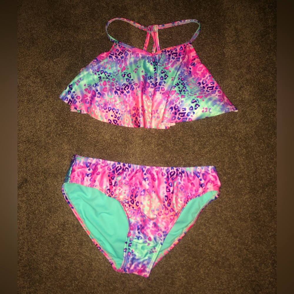 Wonder Nation XL/XG Girls 2 piece bathing suit
